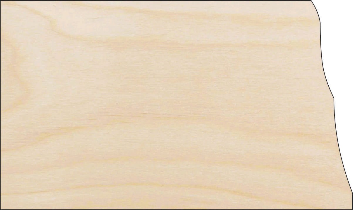 North Dakota Wood Craft Shape - Laser Cut Baltic Birch Unfinished DIY Wood Art Supplies STAT82 - The Wood Shape Store