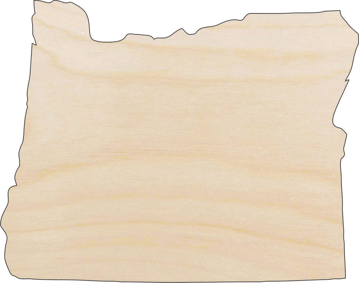 Oregon Wood Craft Shape - Laser Cut Baltic Birch Unfinished DIY Wood Art Supplies STAT85 - The Wood Shape Store
