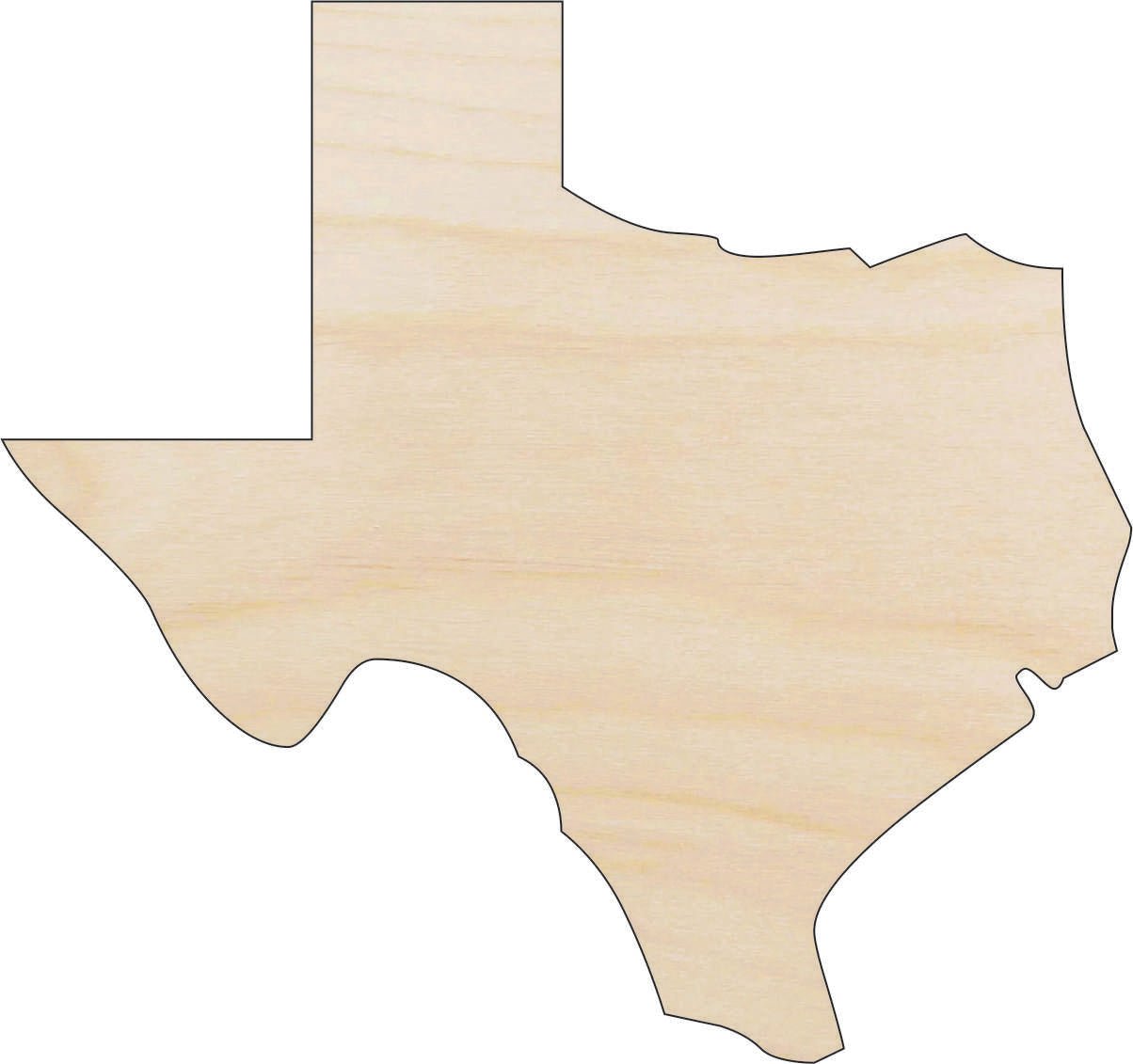 Texas Wood Craft Shape - Laser Cut Baltic Birch Unfinished DIY Wood Art Supplies STAT91 - The Wood Shape Store