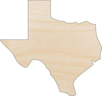 Texas Wood Craft Shape - Laser Cut Baltic Birch Unfinished DIY Wood Art Supplies STAT91 - The Wood Shape Store