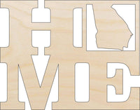 Georgia Wood Craft Shape - Laser Cut Baltic Birch Unfinished DIY Wood Art Supplies STAT9 - The Wood Shape Store