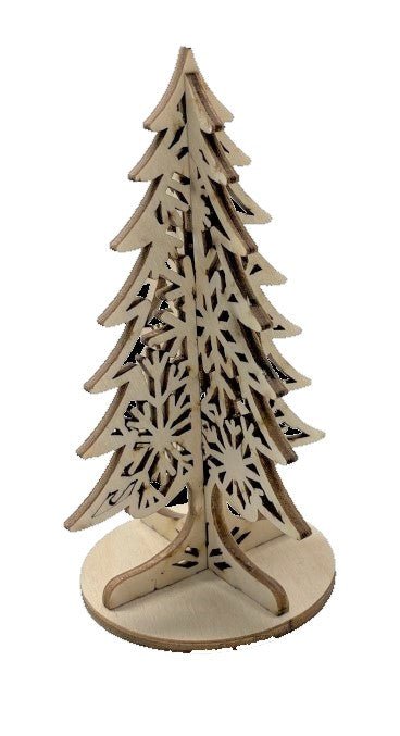 3D Christmas Tree Stand 3 Pieces Laser Cut Out Unfinished STND11 - The Wood Shape Store