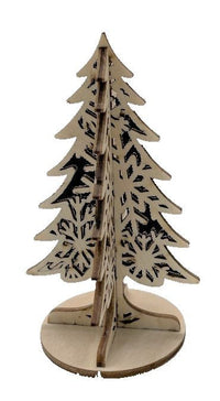 3D Christmas Tree Stand 3 Pieces Laser Cut Out Unfinished STND11 - The Wood Shape Store