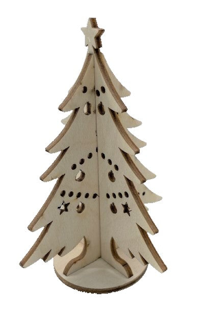 3D Christmas Tree Stand 3 Pieces Laser Cut Out Unfinished STND12