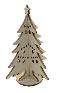 3D Christmas Tree Stand 3 Pieces Laser Cut Out Unfinished STND12 - The Wood Shape Store
