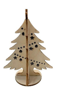 3D Christmas Tree Stand 3 Pieces Laser Cut Out Unfinished STND12 - The Wood Shape Store