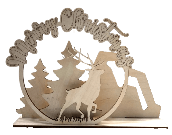 Deer 3D Laser Cut – Baltic Birch Wood Craft Supplies | DIY Wood Kit STND16 - The Wood Shape Store