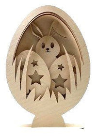 Bunny 3D Laser Cut – Baltic Birch Wood Craft Supplies | DIY Wood Kit STND18 - The Wood Shape Store