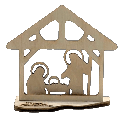 Nativity 3D Laser Cut – Baltic Birch Wood Craft Supplies | DIY Wood Kit - The Wood Shape Store
