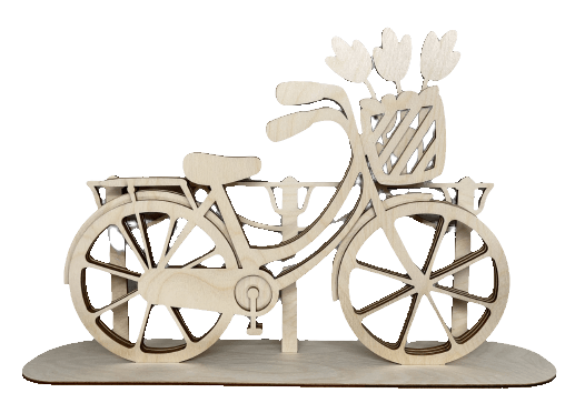 Bicycle 3D Laser Cut – Baltic Birch Wood Craft Supplies | DIY Wood Kit STND22 - The Wood Shape Store
