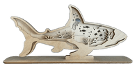 Shark 3D Layered Stand 4 Pieces Laser Cut Out Unfinished Wood STND24 - The Wood Shape Store