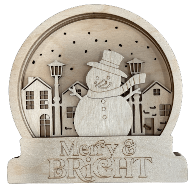 Snowman 3D Laser Cut – Baltic Birch Wood Craft Supplies | DIY Wood Kit STND26 - The Wood Shape Store