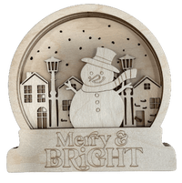Snowman 3D Laser Cut – Baltic Birch Wood Craft Supplies | DIY Wood Kit STND26 - The Wood Shape Store
