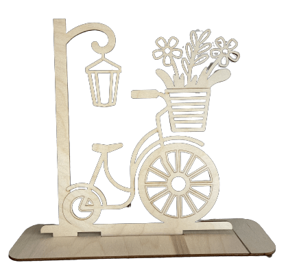 Bicycle 3D Laser Cut – Baltic Birch Wood Craft Supplies | DIY Wood Kit STND29 - The Wood Shape Store