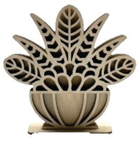 Succulent 3D Laser Cut – Baltic Birch Wood Craft Supplies | DIY Wood Kit STND5 - The Wood Shape Store
