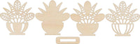 Succulent 3D Laser Cut – Baltic Birch Wood Craft Supplies | DIY Wood Kit STND5 - The Wood Shape Store