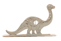 Dinosaur 3D Wooden Dinosaur Stand - Layered Wood Decoration | Laser Cut Baltic Birch - The Wood Shape Store