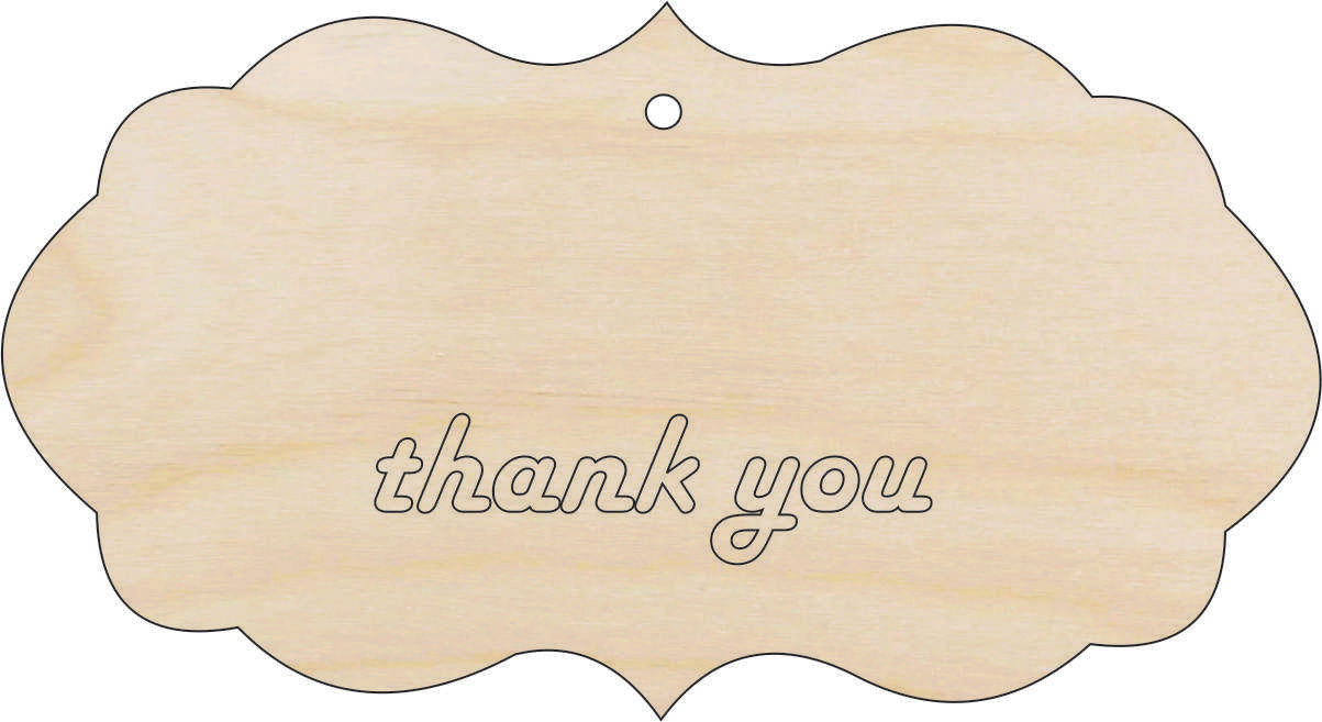 Gift Tag - Laser Cut Out Unfinished Wood Craft Shape TAG18 Gift Tag - Laser Cut Out Unfinished Wood Craft Shape TAG18