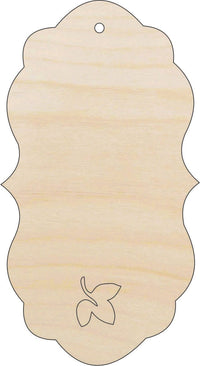 Gift Tag Wood Craft Shape - Laser Cut Baltic Birch Unfinished DIY Wood Art Supplies TAG20 - The Wood Shape Store