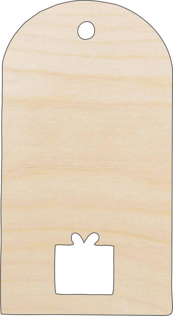 Gift Tag - Laser Cut Out Unfinished Wood Craft Shape TAG13 Gift Tag - Laser Cut Out Unfinished Wood Craft Shape TAG13
