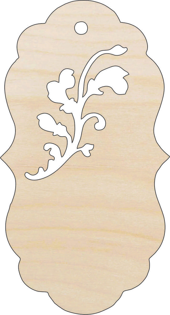 Gift Tag - Laser Cut Out Unfinished Wood Craft Shape TAG3