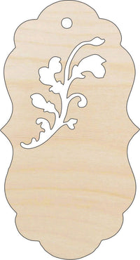 Gift Tag Wood Craft Shape - Laser Cut Baltic Birch Unfinished DIY Wood Art Supplies TAG3 - The Wood Shape Store