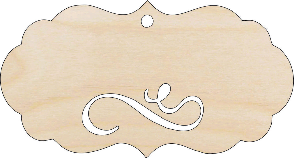 Gift Tag - Laser Cut Out Unfinished Wood Craft Shape TAG6