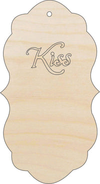 Gift Tag Wood Craft Shape - Laser Cut Baltic Birch Unfinished DIY Wood Art Supplies TAG8 - The Wood Shape Store
