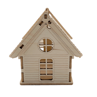 Cabin 3D Laser Cut – Baltic Birch Wood Craft Supplies | DIY Wood Kit - The Wood Shape Store