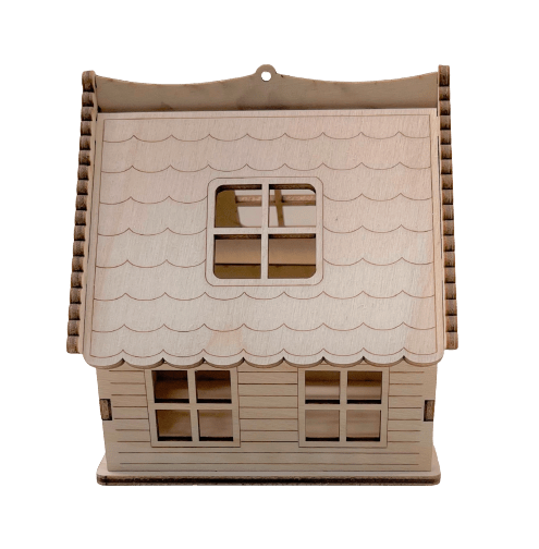 Cabin 3D Laser Cut – Baltic Birch Wood Craft Supplies | DIY Wood Kit - The Wood Shape Store