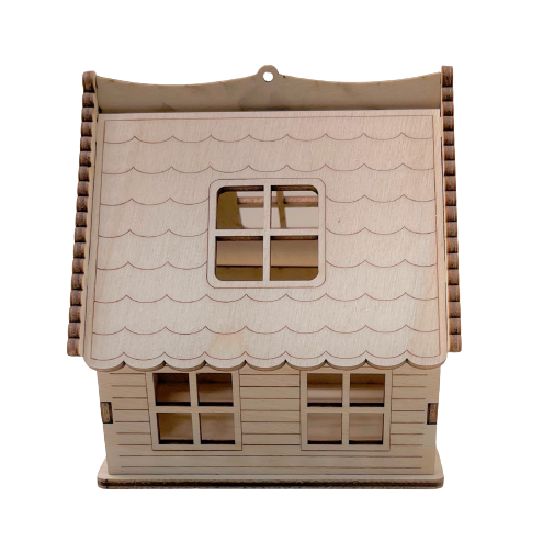 3D Tealight Cabin Cottage 10 Pieces Laser Cut Out Unfinished Wood – The ...