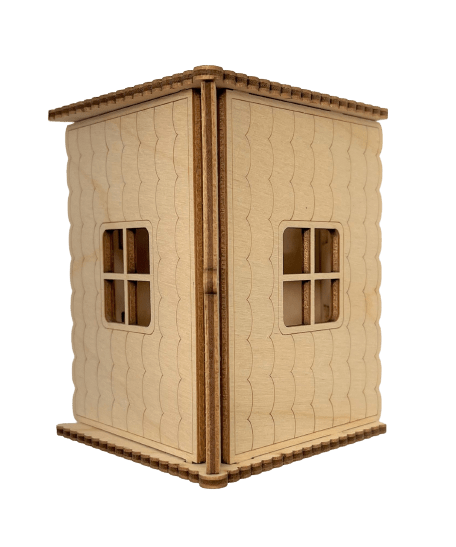 Cabin 3D Laser Cut – Baltic Birch Wood Craft Supplies | DIY Wood Kit - The Wood Shape Store