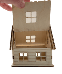Cabin 3D Laser Cut – Baltic Birch Wood Craft Supplies | DIY Wood Kit - The Wood Shape Store