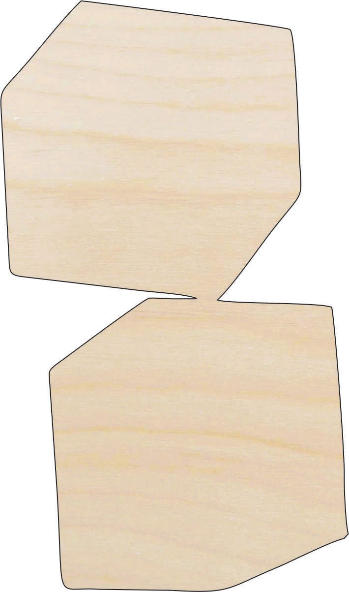 Dice Wood Craft Shape - Laser Cut Baltic Birch Unfinished DIY Wood Art Supplies 17 - The Wood Shape Store
