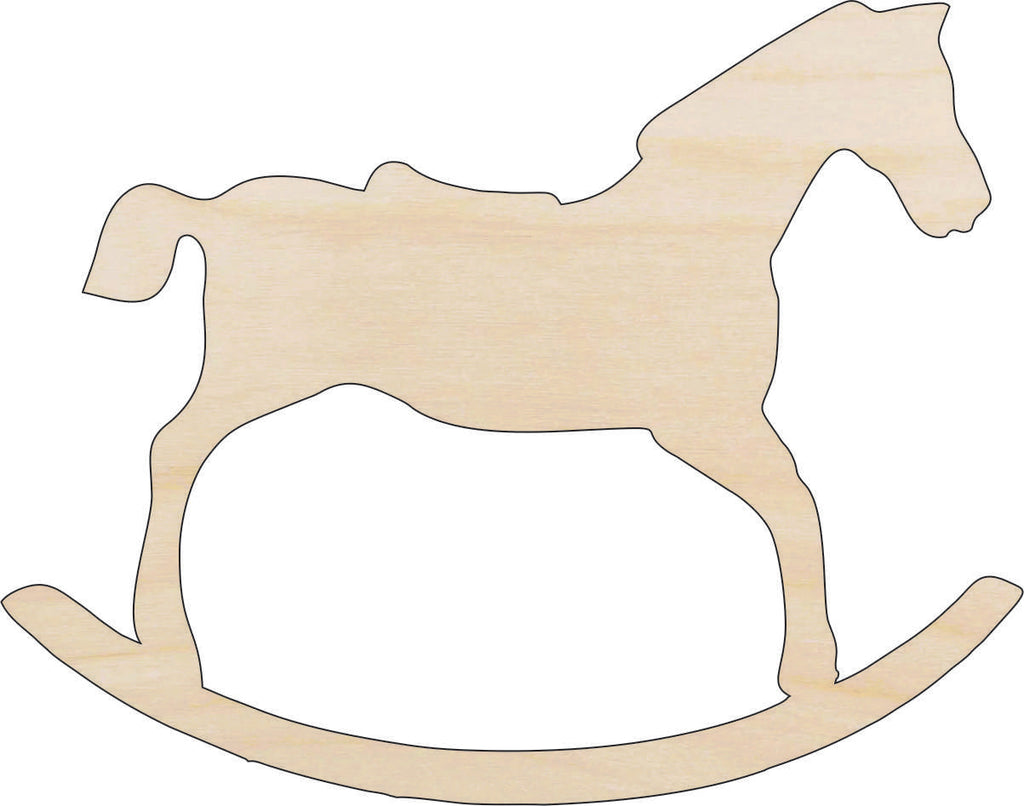 Toy Rocking Horse - Laser Cut Out Unfinished Wood Craft Shape TOY23