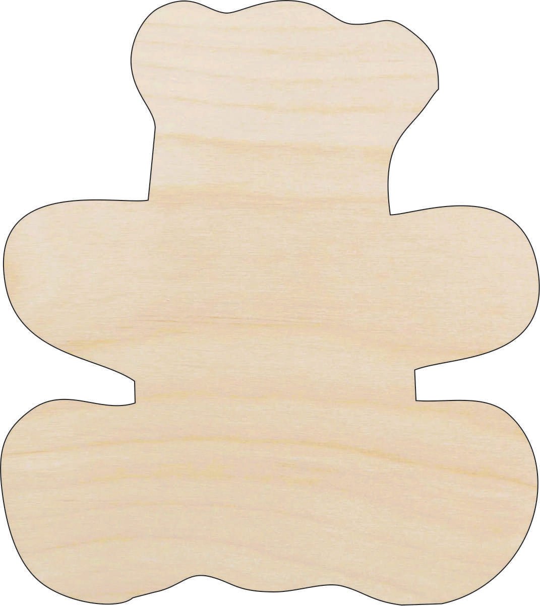 Teddy Bear Wood Craft Shape – Laser Cut Baltic Birch Unfinished DIY Wood Art Supplies 24 - The Wood Shape Store
