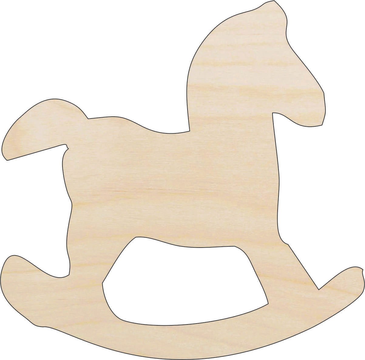 Rocking Horse Wood Craft Shape - Laser Cut Baltic Birch Unfinished DIY Wood Art Supplies 25 - The Wood Shape Store