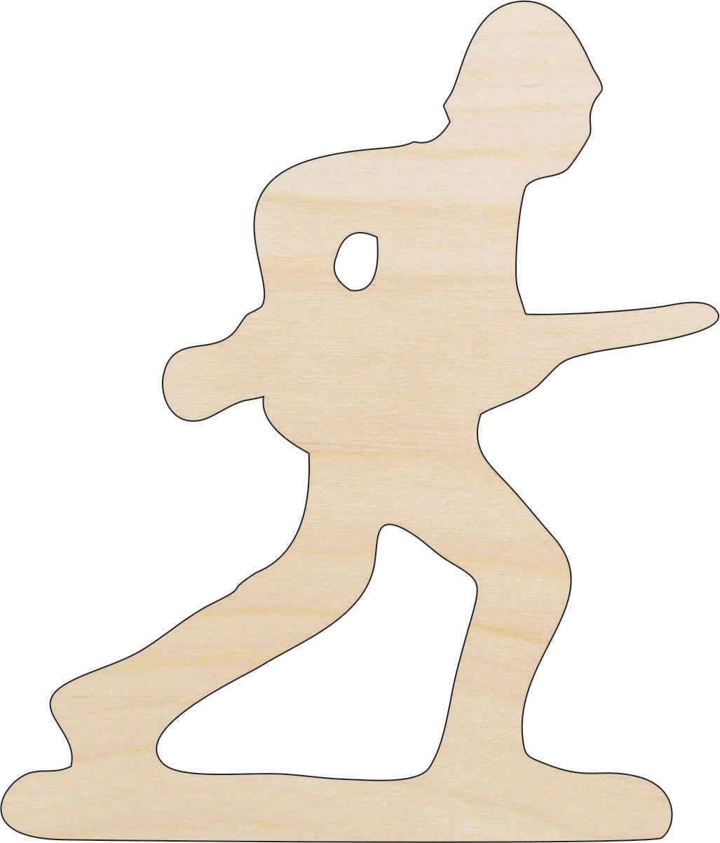 Army Man Wood Craft Shape - Laser Cut Baltic Birch Unfinished DIY Wood Art Supplies TOY37 - The Wood Shape Store