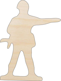 Army Man Wood Craft Shape - Laser Cut Baltic Birch Unfinished DIY Wood Art Supplies TOY38 - The Wood Shape Store