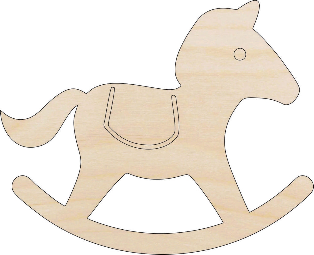 Toy Rocking Horse - Laser Cut Out Unfinished Wood Craft Shape TOY40