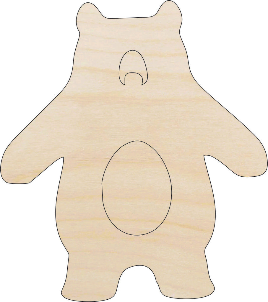 Toy Teddy Bear - Laser Cut Out Unfinished Wood Craft Shape TOY42
