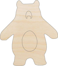 Teddy Bear Wood Craft Shape – Laser Cut Baltic Birch Unfinished DIY Wood Art Supplies TOY42 - The Wood Shape Store