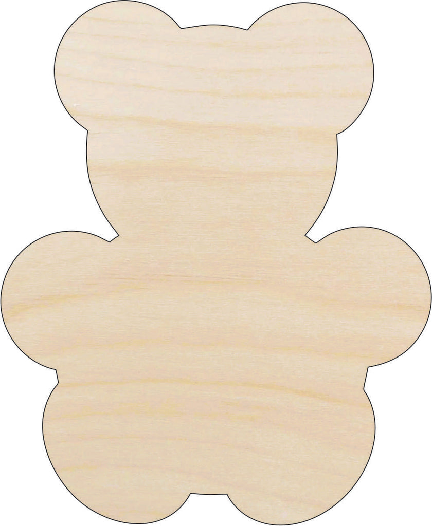 Toy Teddy Bear - Laser Cut Out Unfinished Wood Craft Shape TOY43