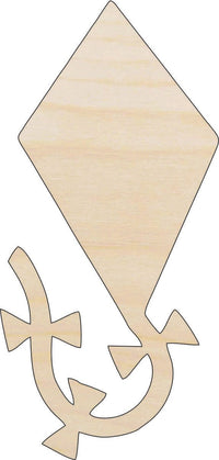 Kite Wood Craft Shape - Laser Cut Baltic Birch Unfinished DIY Wood Art Supplies 50 - The Wood Shape Store