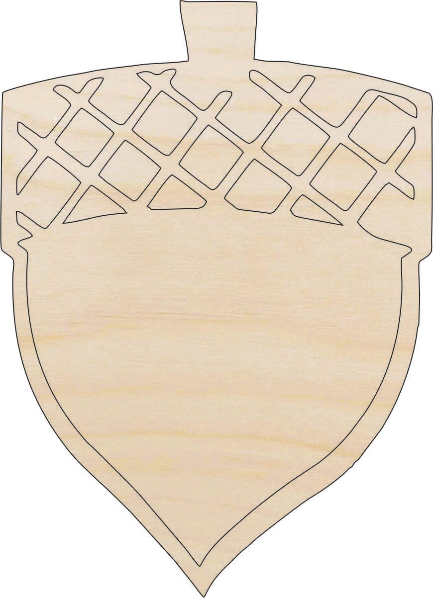 Acorn Wood Craft Shape - Laser Cut Baltic Birch Unfinished DIY Wood Art Supplies TRE100 - The Wood Shape Store