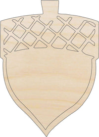 Acorn Wood Craft Shape - Laser Cut Baltic Birch Unfinished DIY Wood Art Supplies TRE100 - The Wood Shape Store
