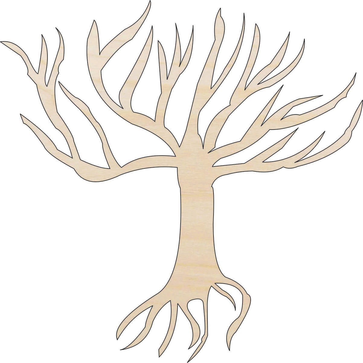 Tree Wood Craft Shape - Laser Cut Baltic Birch Unfinished DIY Wood Art Supplies TRE106 - The Wood Shape Store