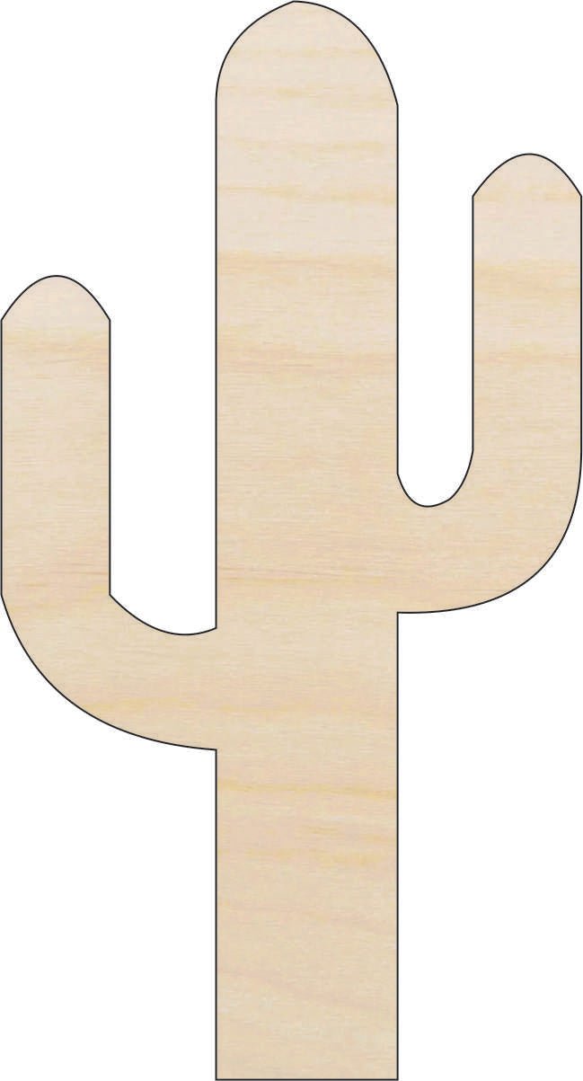 Cactus Wood Craft Shape - Laser Cut Baltic Birch Unfinished DIY Wood Art Supplies TRE108 - The Wood Shape Store