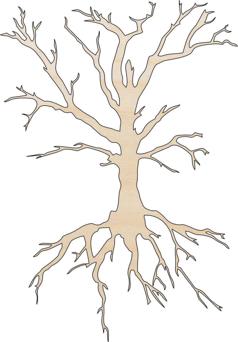 Tree - Laser Cut Out Unfinished Wood Craft Shape TRE10 Tree - Laser Cut Out Unfinished Wood Craft Shape TRE10