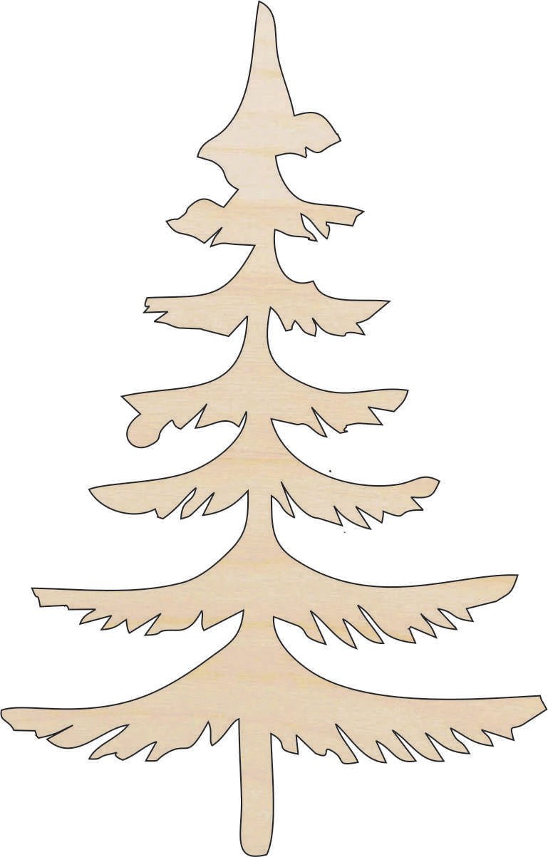 Tree Wood Craft Shape - Laser Cut Baltic Birch Unfinished DIY Wood Art Supplies TRE111 - The Wood Shape Store